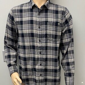VANS, lightly used Men's Black and White Plaid Shirt